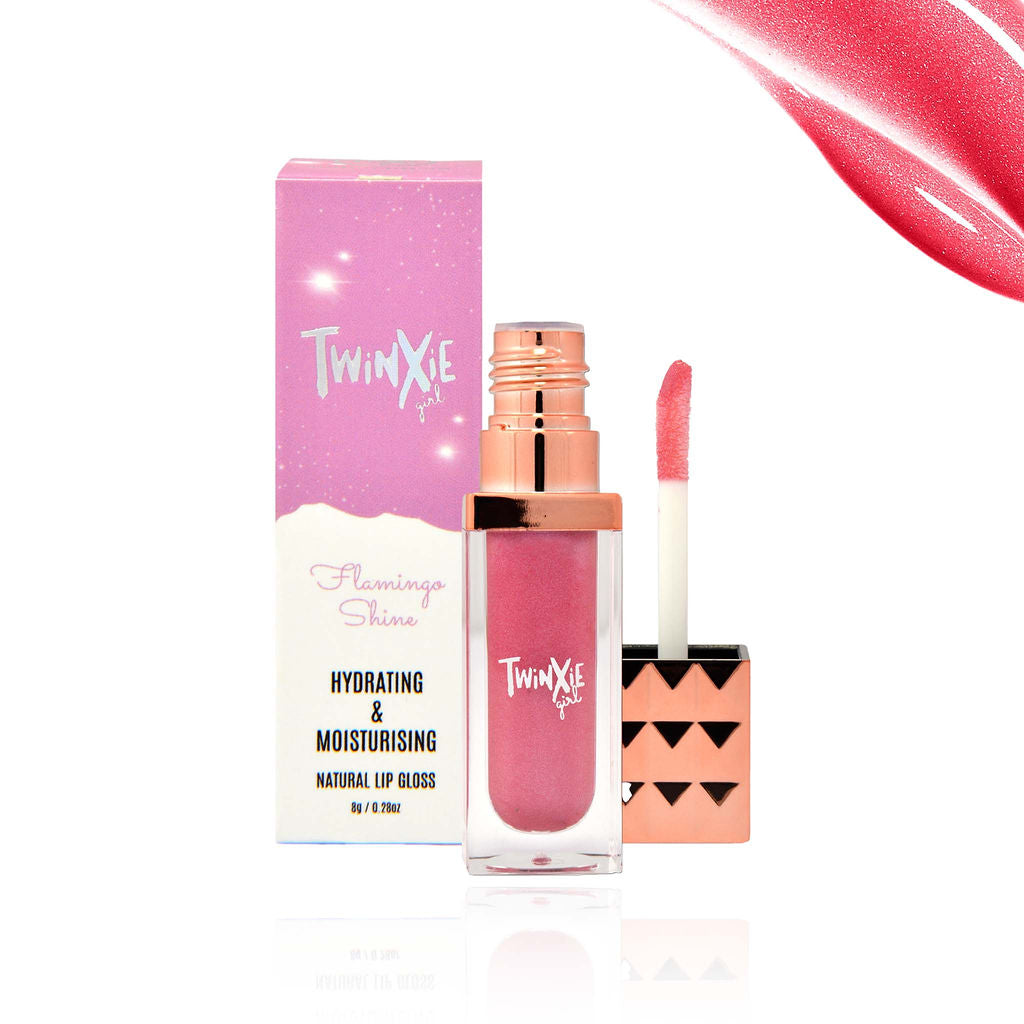 TwinxieGirl Flamingo Shine Lip Gloss Packaging