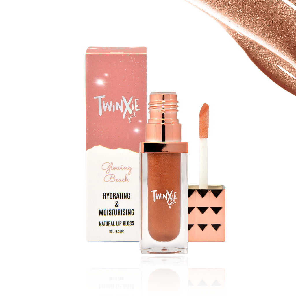 TwinxieGirl Glowing Beach Lip Gloss Packaging
